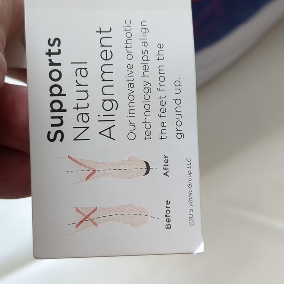 NWOB Vionic Advanced Motion Hydra Blue Orange Slip On Comfort Shoes Sz 9 - Picture 12 of 16